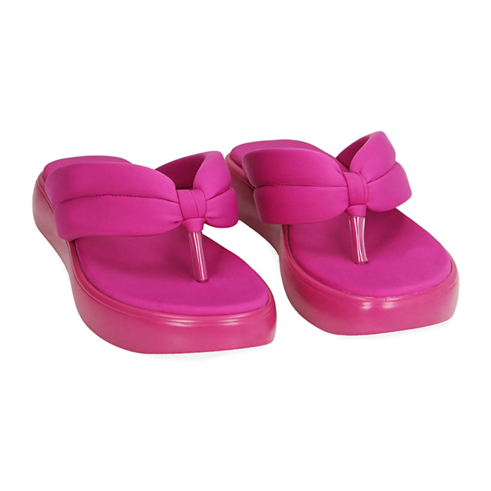 Ciabatte infradito fucsia in nylon