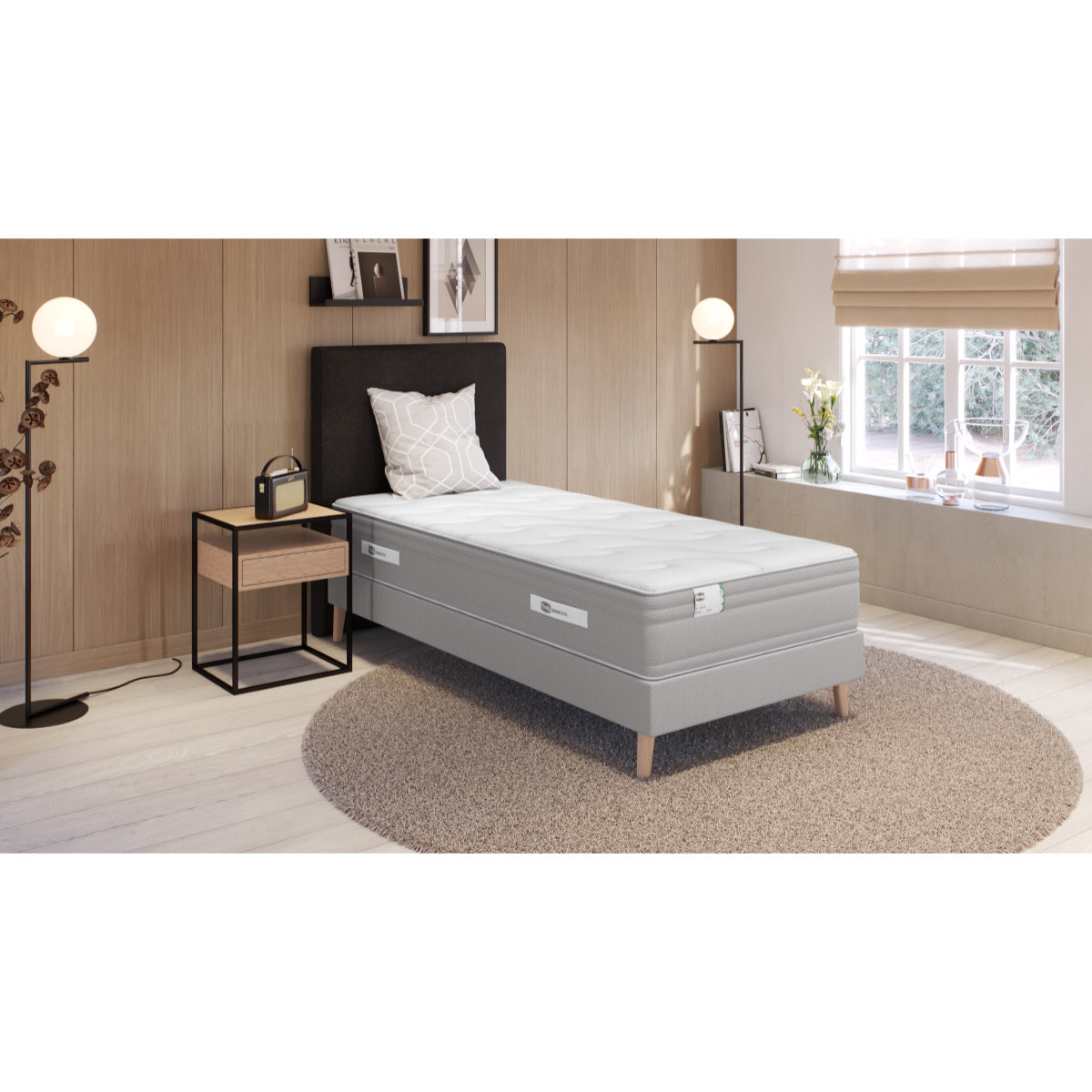 Matelas LE PUISSANT, ressorts ensachés, ferme, H25