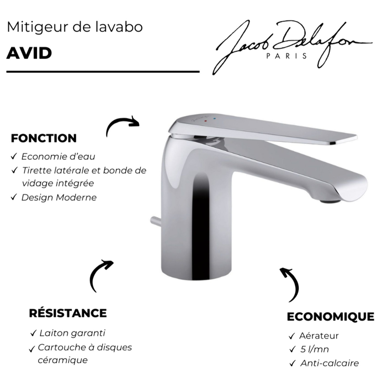 Mitigeur lavabo Avid