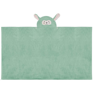 DAM Toalla infantil diseño conejito. 150x1x65 Cm. Color: Verde