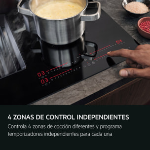 AEG Placa de inducción con campana extractora de 80 cm TH84CB03FB