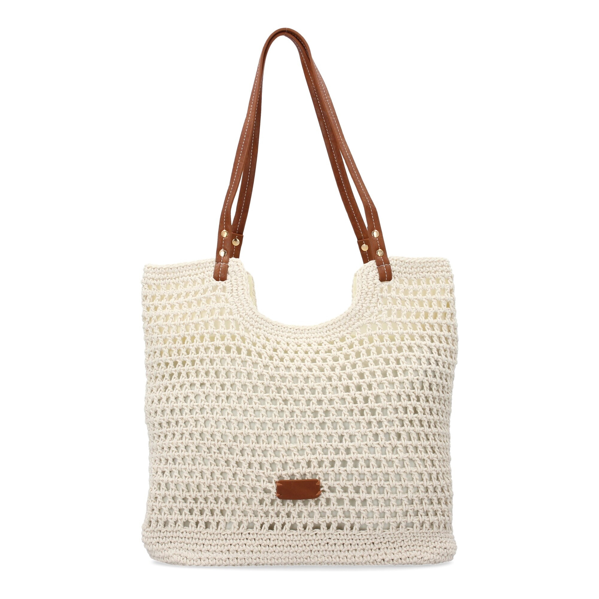 Bolso de hombro para mujer de rafia, diseño moderno con adornos, comodo.