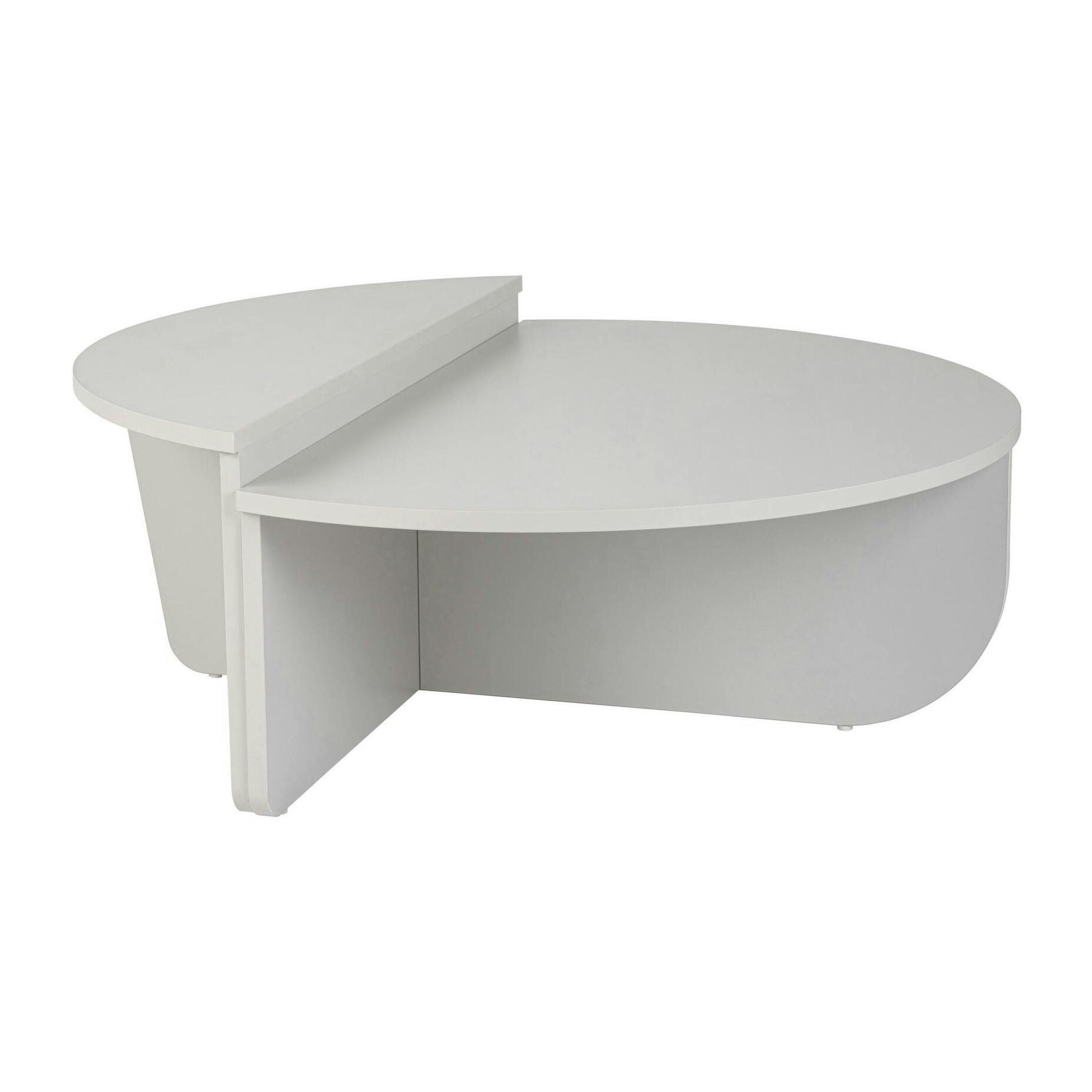 Table basse moderne grise effet laqué - 2 hauteurs MARFA