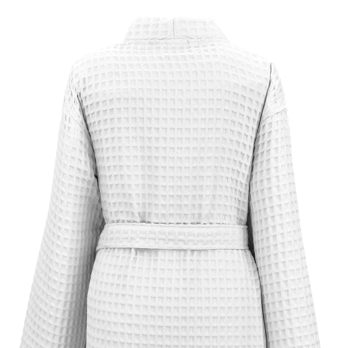 Peignoir femme pur coton 240 g/m² nid d'abeille blanc Detente neige