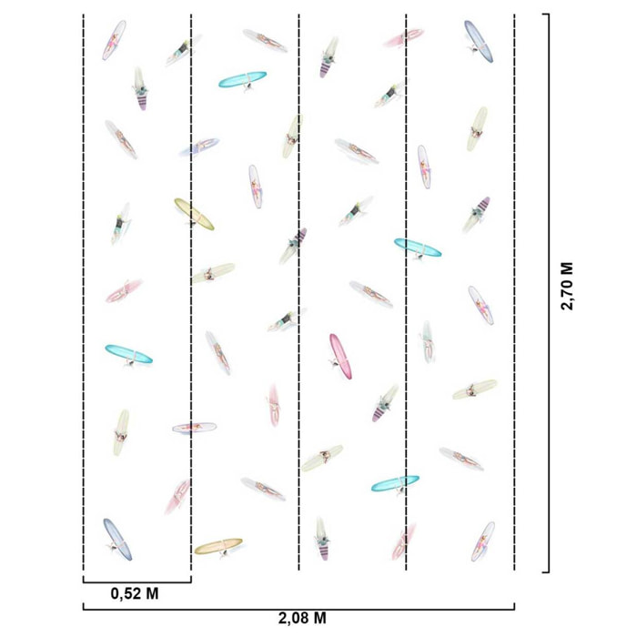 Papier peint Summer Line up Intissé