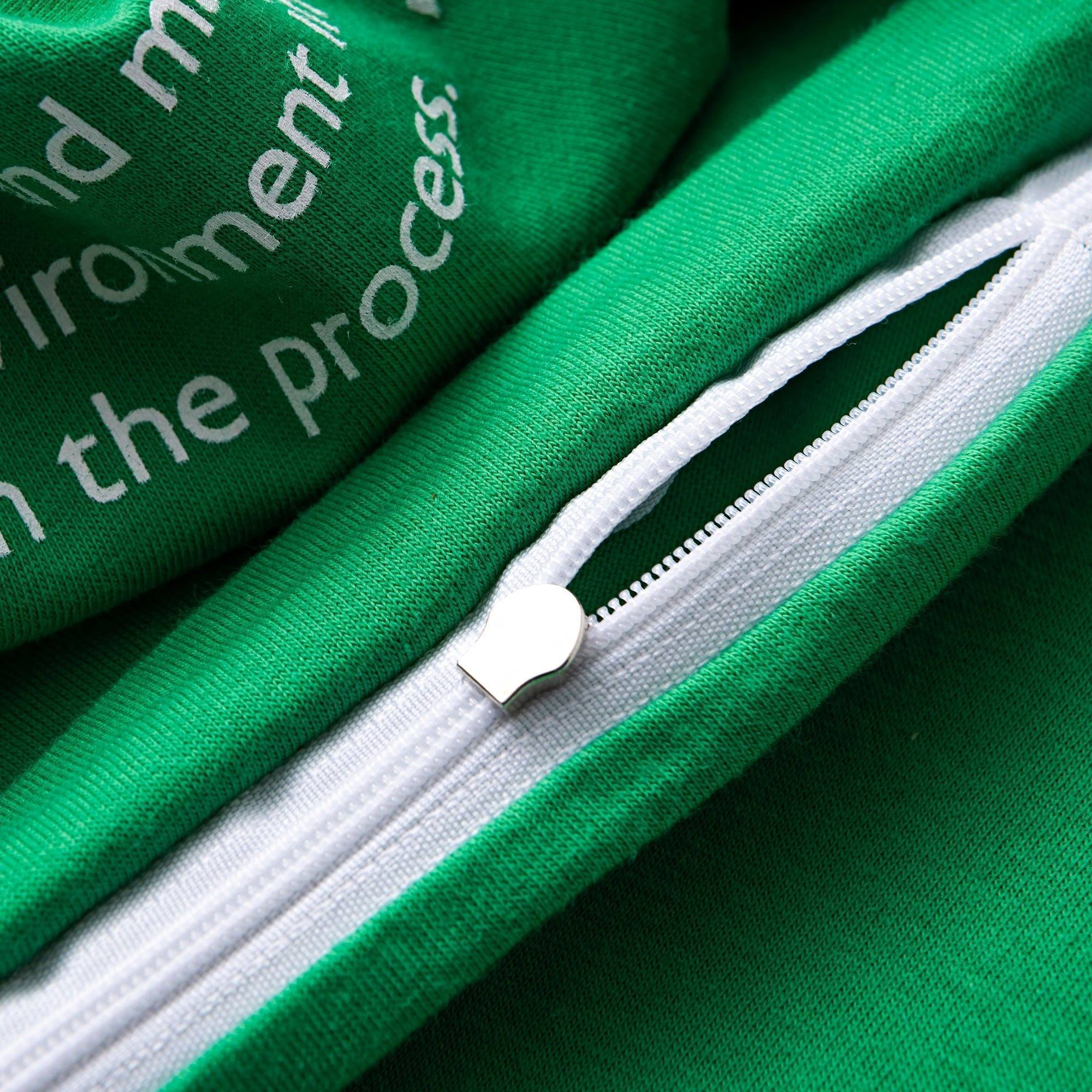 Set 2pc cama (funda nórdica 135x200cm + funda de almohada 80x80cm) 140gsm 100% algodón verde united in green be