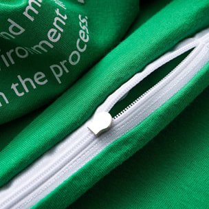 Set 2pc cama (funda nórdica 135x200cm + funda de almohada 80x80cm) 140gsm 100% algodón verde united in green be