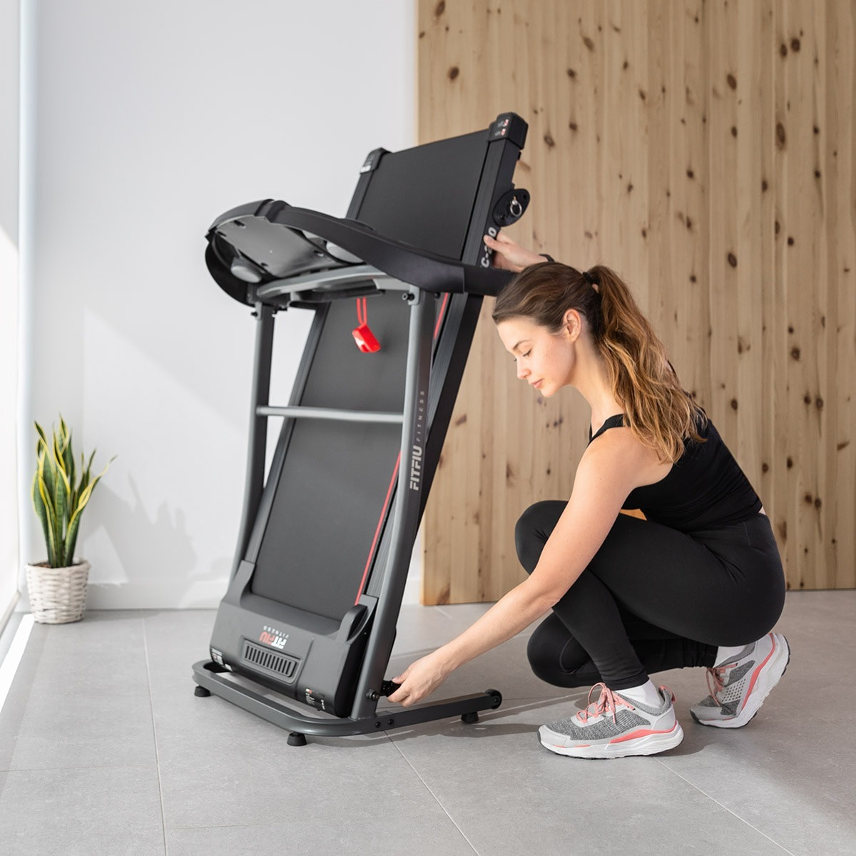 Cinta de correr plegable FITFIU 14km/h inclinación manual y pulsometro 1500w