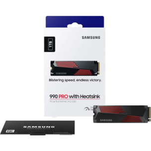 Disque dur SSD interne SAMSUNG 1To 990 Pro avec dissipateur