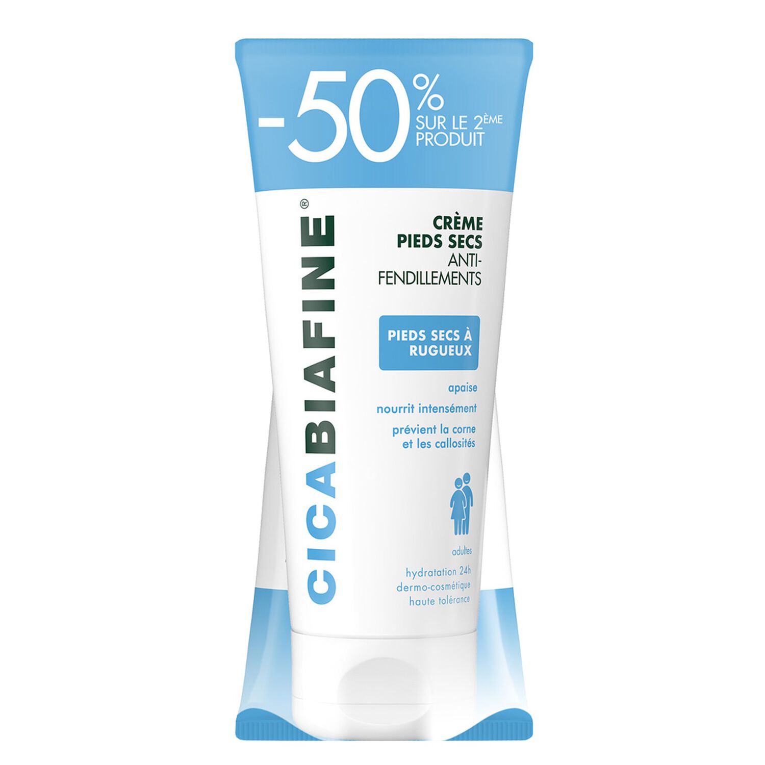 Crème Pieds - Duo Crèmes Pieds Secs Anti-Fendillements 2x100ml