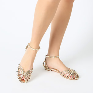 Ballerine slingback donna dorate