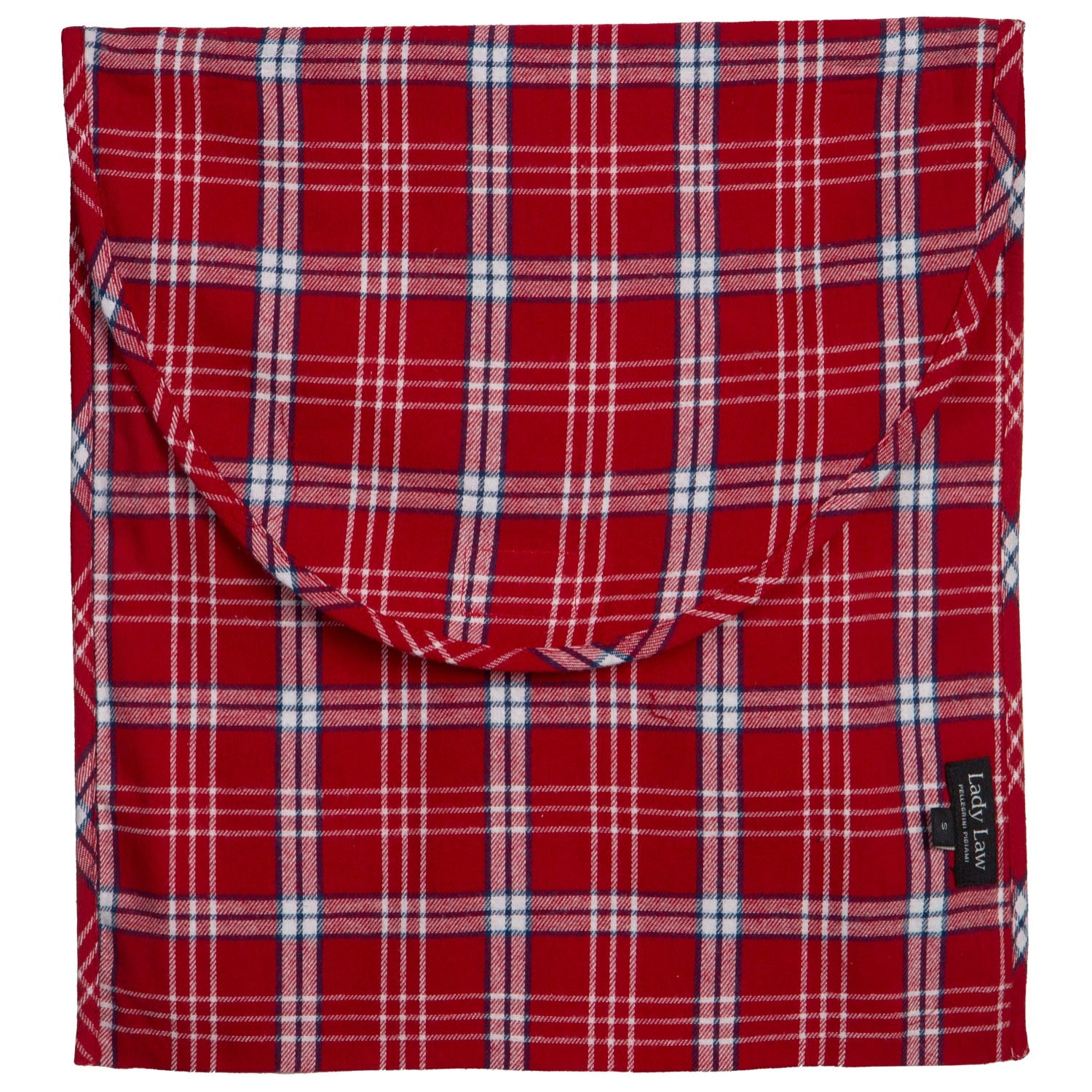 PIGIAMA DONNA in flanella scozzese rosso e bianco