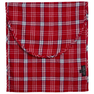 PIGIAMA DONNA in flanella scozzese rosso e bianco