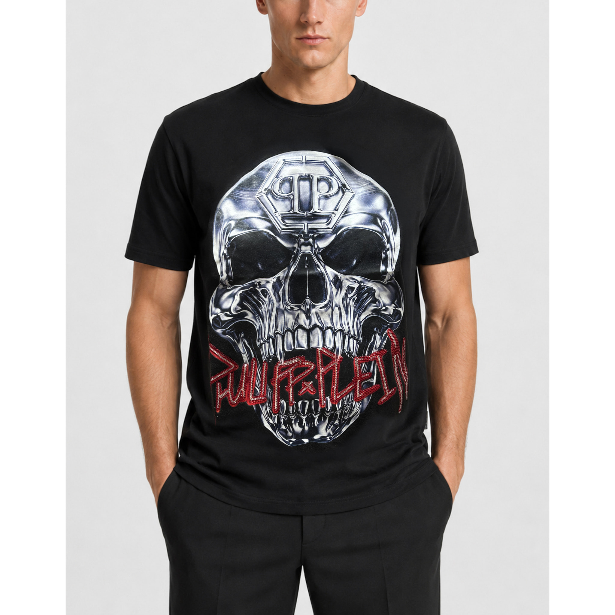PHILIPP PLEIN T-shirt girocollo a maniche corte SKULL