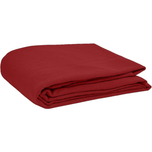 Drap Plat 240x300cm 100%coton 57fils Rouge