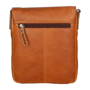 Borsa a tracolla da uomo - Modello False - 100% vera pelle - 26.0 x 30.0 x 7.0 cm