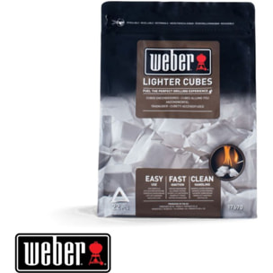 Allume feu WEBER de 22 cubes allume-feux blancs