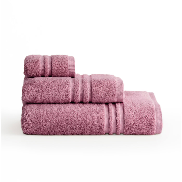 Set de serviettes éponge 100% Coton Éponge Peigné - 700 g/m2 ROSE
