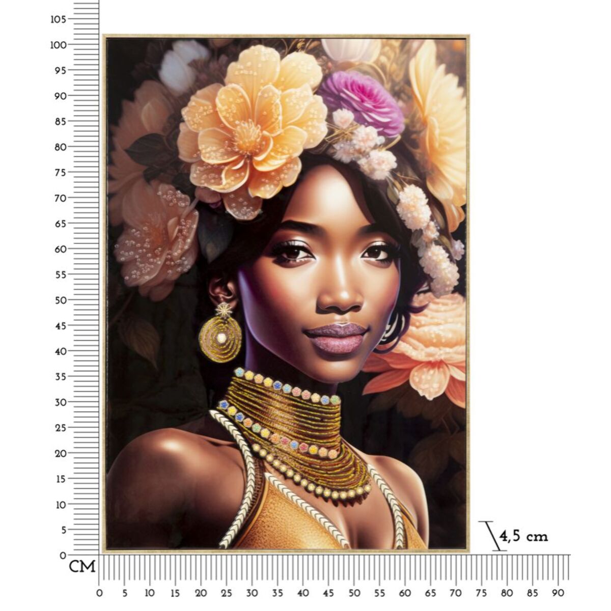 DIPINTO SU TELA C/CORNICE ZENA -A- CM 72X4,5X102