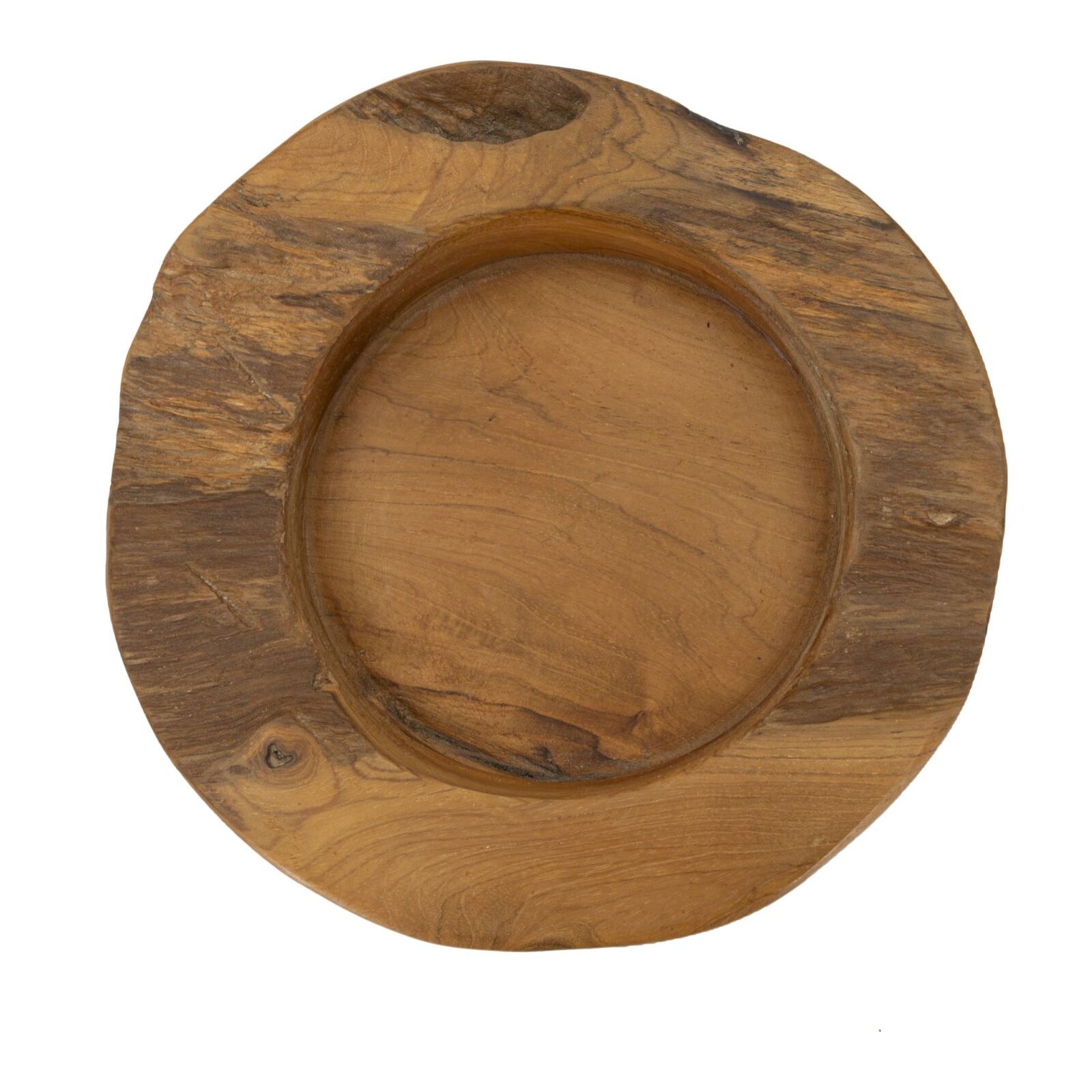 S/TASCHE ERUSI IN TEAK RIC. CM Ø 20X6 (PEZZI UNICI - NON RIP. IN SERIE)