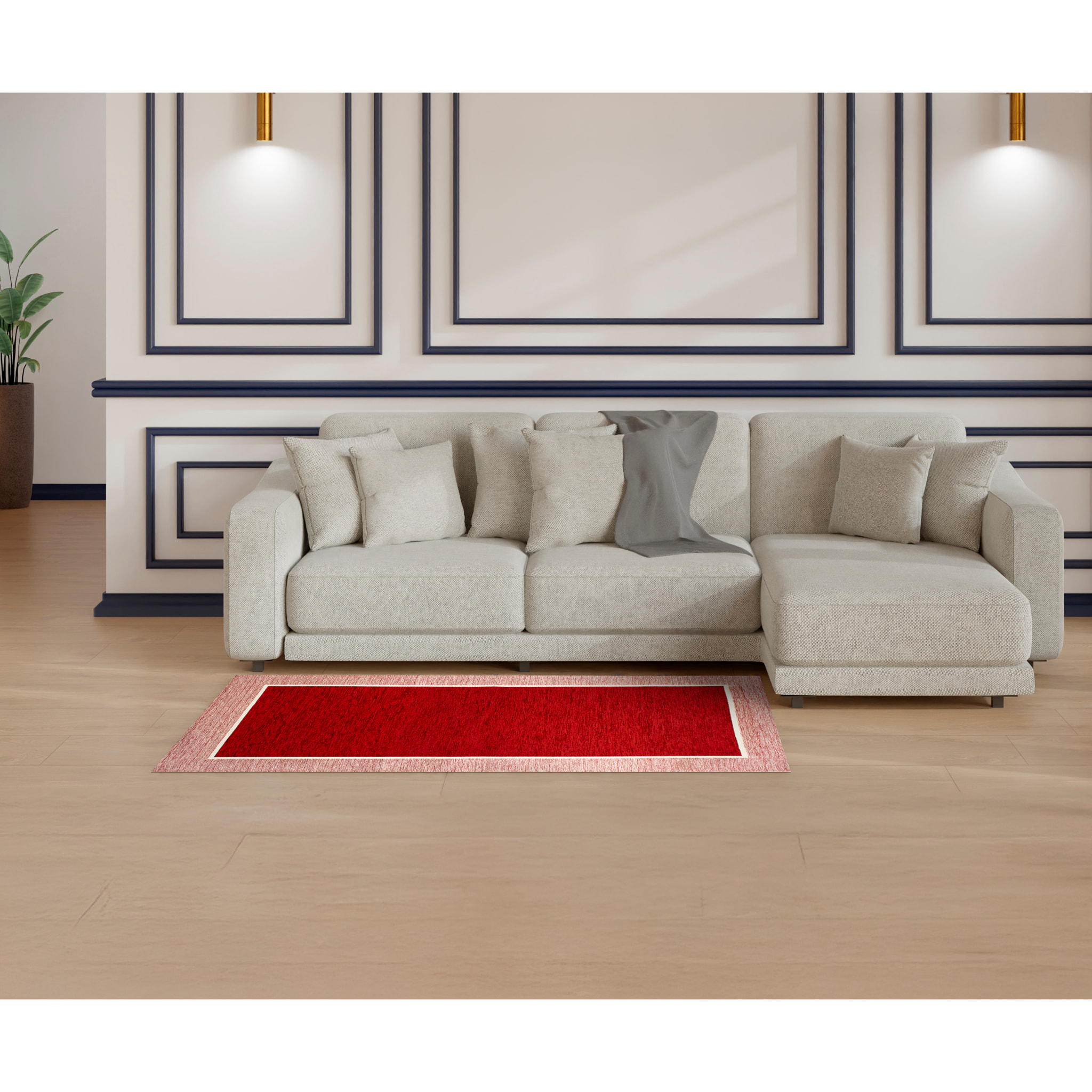 TAPPETO ARREDO ROMA ROSSO DON GIOVANNI CON FONDO ANTISCIVOLO