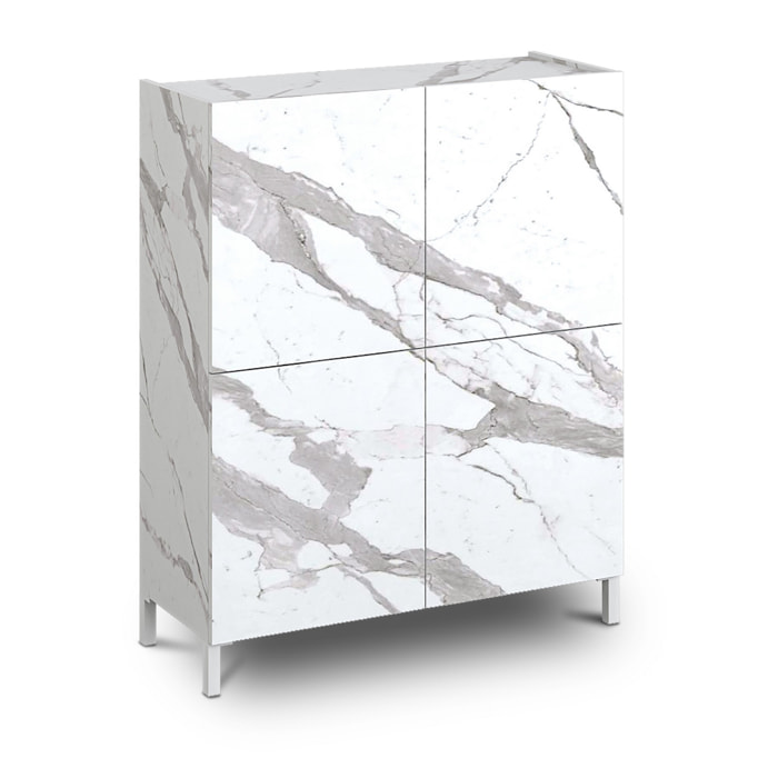 Tomasucci armoire haute EDDY WHITE MARBLE Blanc