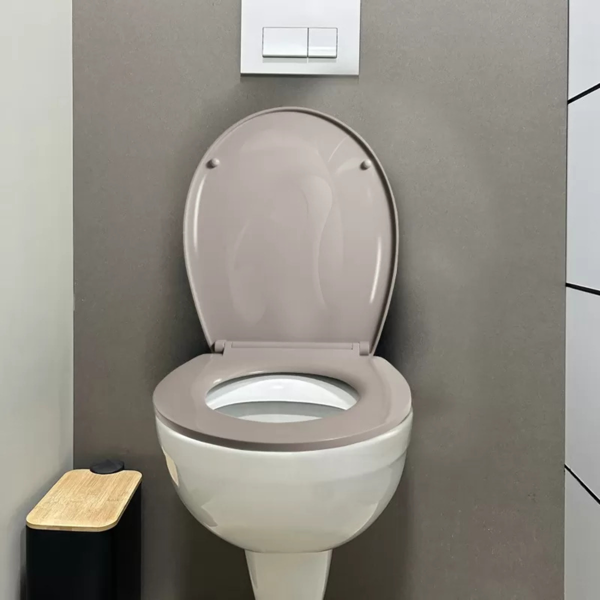 ABATTANT WC BROOKE  PP 100% RECYCLE TAUPE BRILLANT SPIRELLA