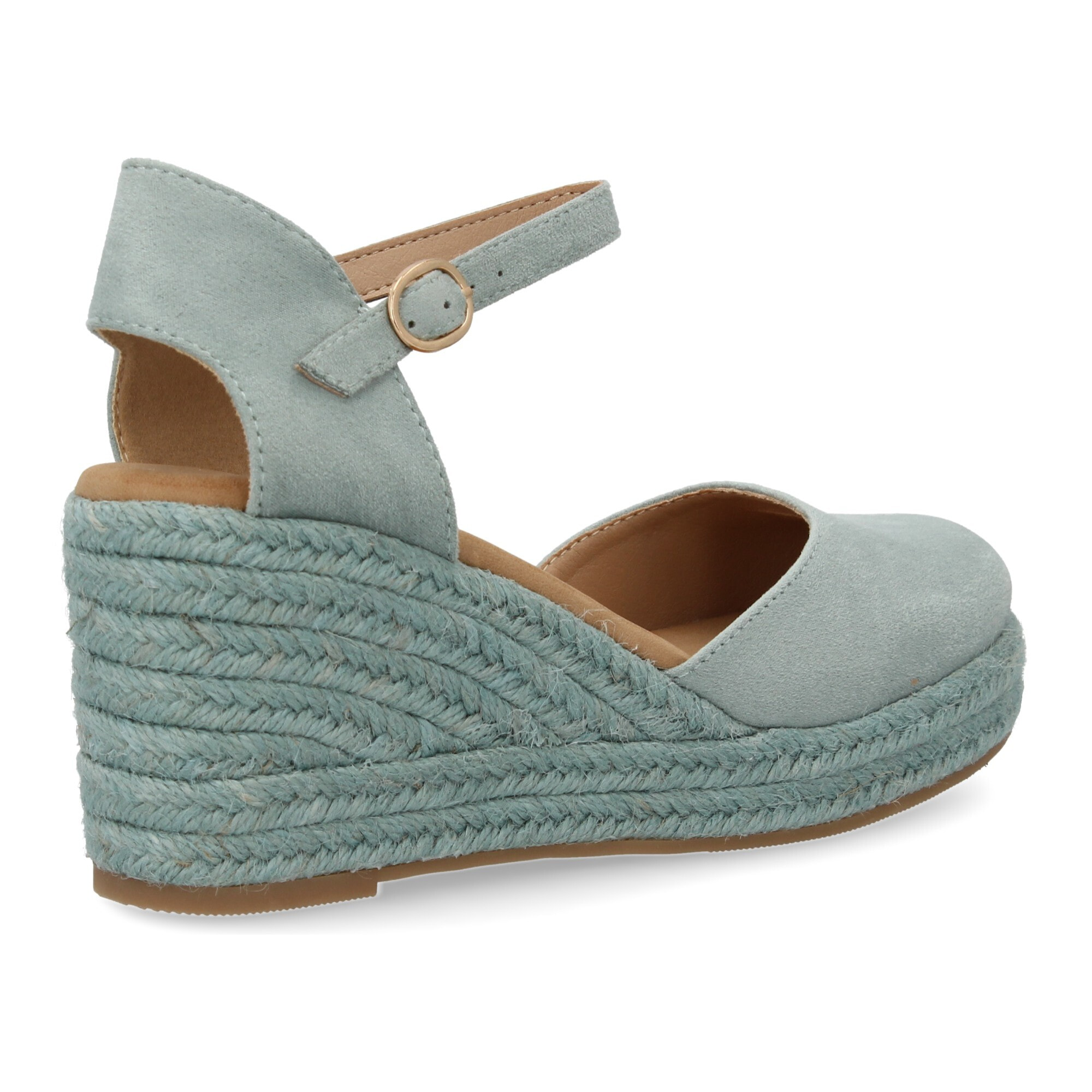 Sandalia de cuña de yute para mujer, comodas y elegantes diseño moderno con el yute en el mismo tono