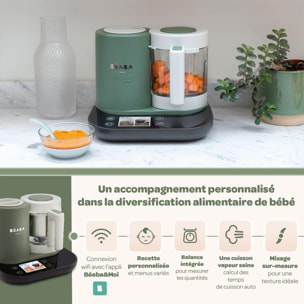 Mixeur Cuiseur Bébé BEABA Babycook Smart vert de gris