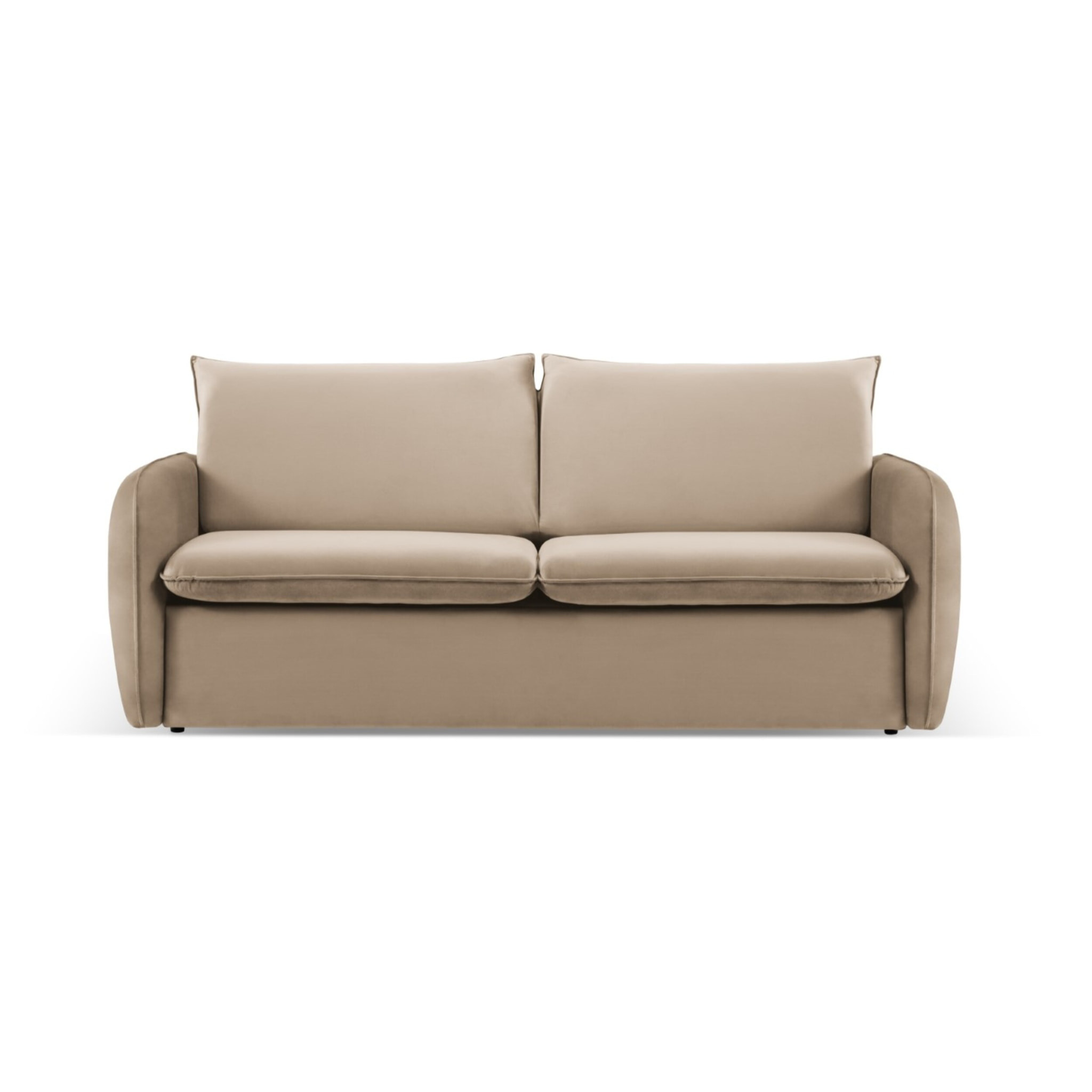 Canapé convertible "Vienna" 3 places en velours beige