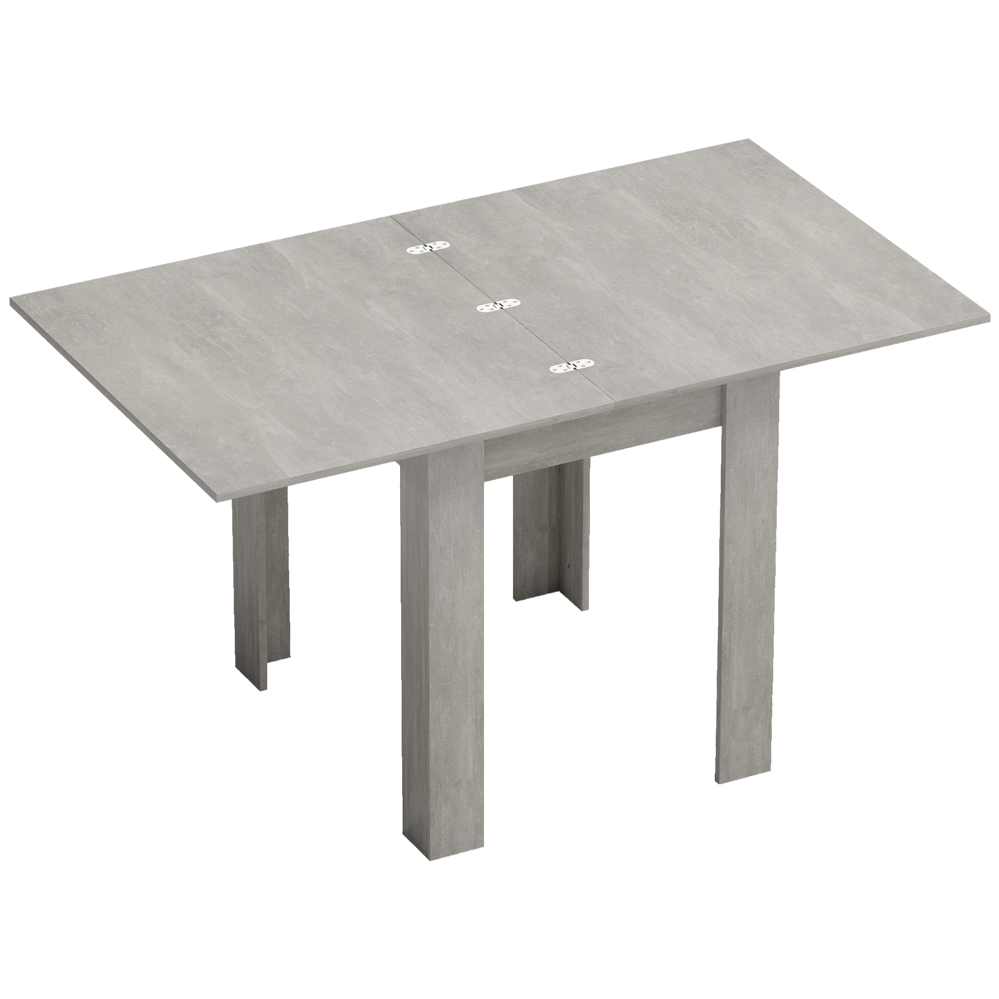 Table extensible 4-6 personnes 70-140L x 80P x 79H cm effet bois gris