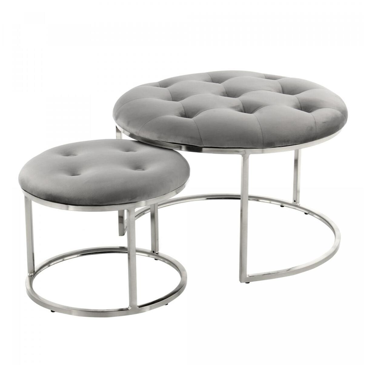 Tabouret semi artisanal Lot de 2 CIKI