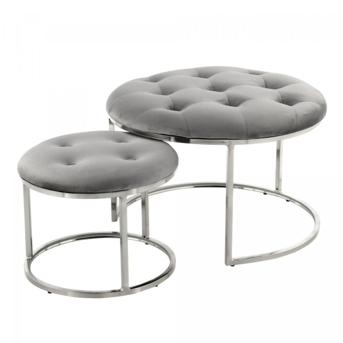 Tabouret semi artisanal Lot de 2 CIKI