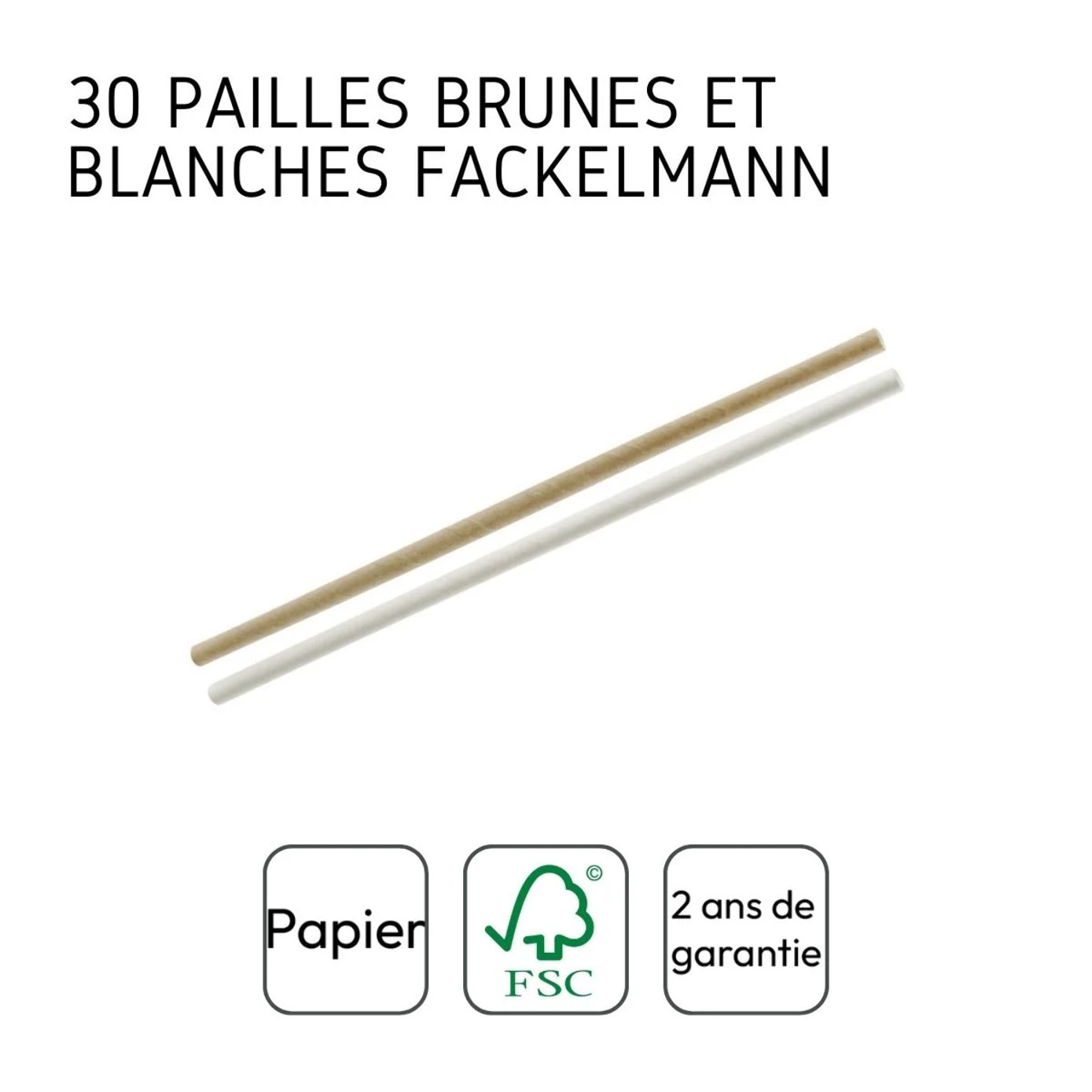 Pailles en papier  24 cm Fackelmann Bar Concept