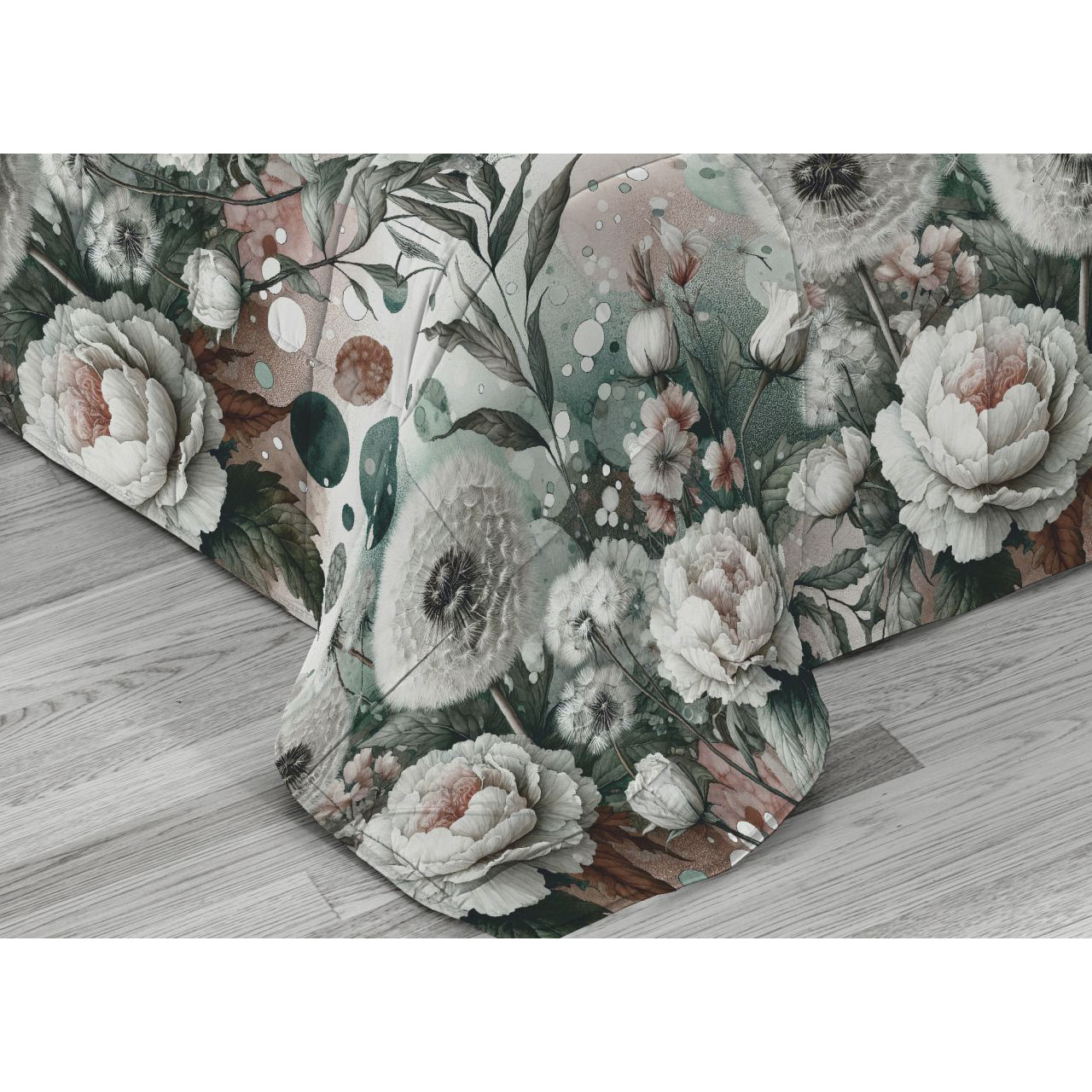 Trapunta Invernale 300gr Diadema Flora Stampa Digitale Fantasia Floreale D8