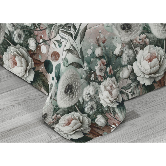 Trapunta Invernale 300gr Diadema Flora Stampa Digitale Fantasia Floreale D8