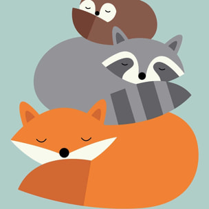 Affiche  chill forest Affiche + cadre en bois - Noir