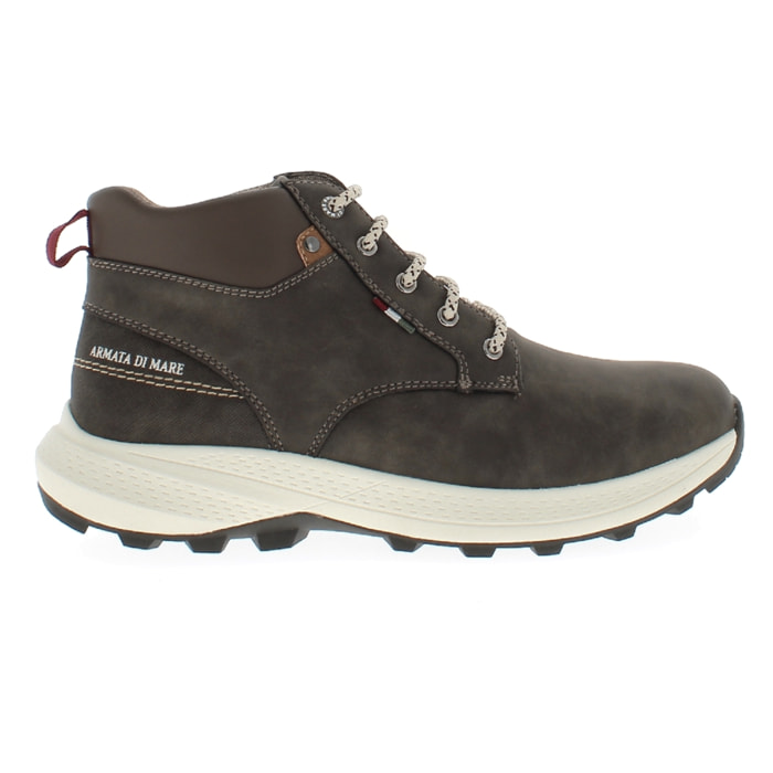 Armata di Mare Scarpe Uomo Alte Trekking Escursionismo con Soletta Rimovibile in Memory Foam AMU W24D651 Brown