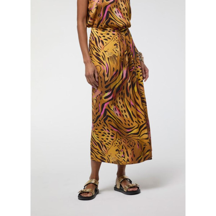 Gonna a sarong con stampa tigre