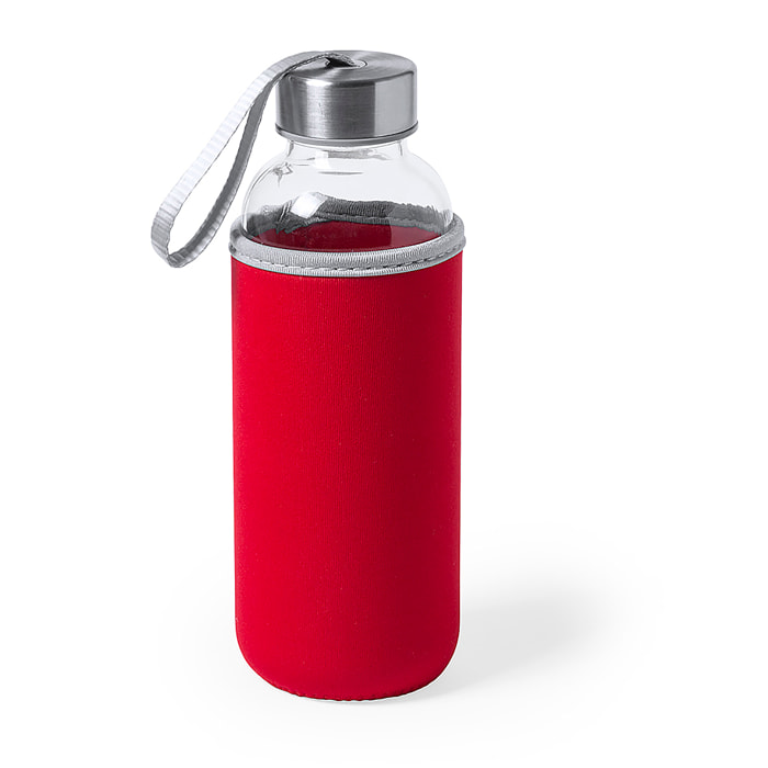 Bidón cristal 420 ml. con funda Soft Shell