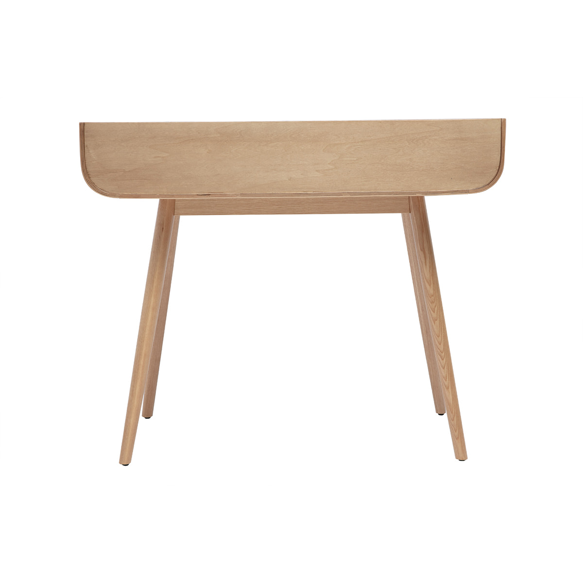 Bureau scandinave bois clair avec rangements 2 tiroirs L100 cm HALLEN