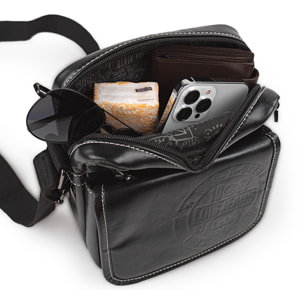 Bandolera Hombre Pu/Piel Lois Desert Negro