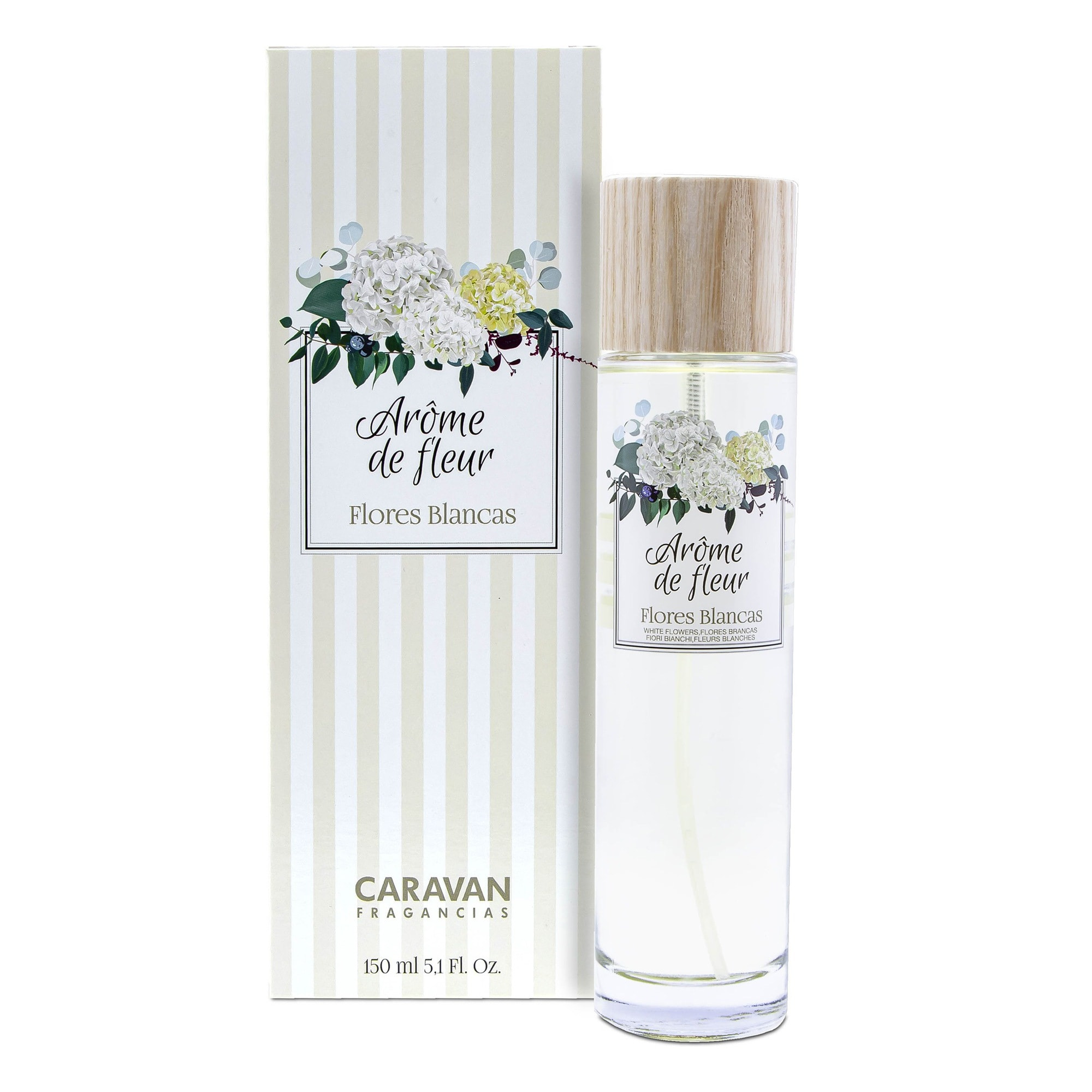 Frasco 150 ml caravan arome de fleur flores blanca