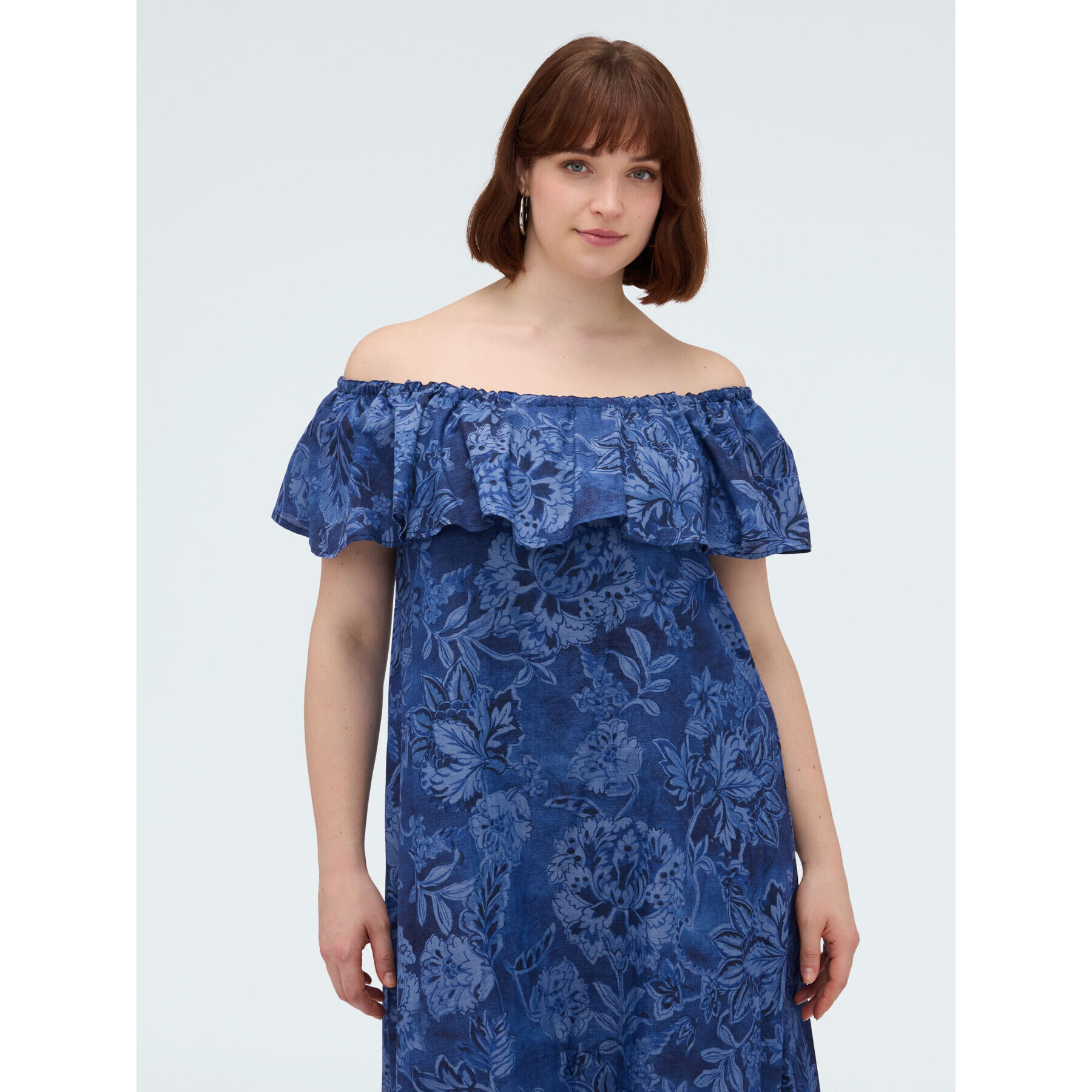 Fiorella Rubino - Vestito lungo off-shoulder - Blu