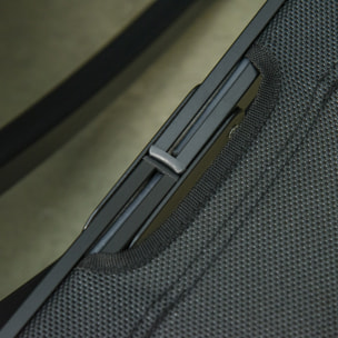 Conjunto de Sombrilla Doble y 2 Tumbonas Plegables en Forma de S para Piscina Patio Jardín Terraza 4,55x2,65x2,38 m 165x61x63 cm Beige y Negro