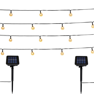 2 Guirlande solaire FESTY 60 Boules 8M