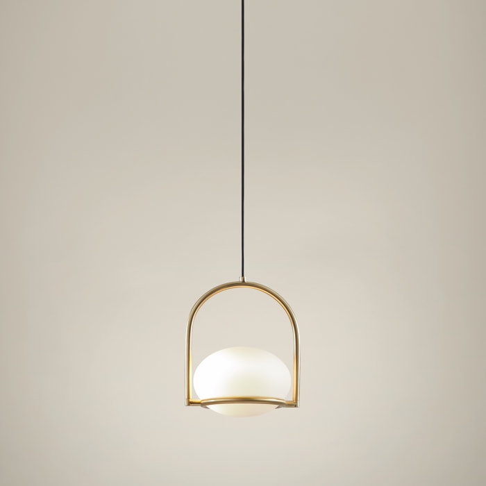 LEDS C4 Coco Single - Lámpara Colgante de Techo E14 Dorado