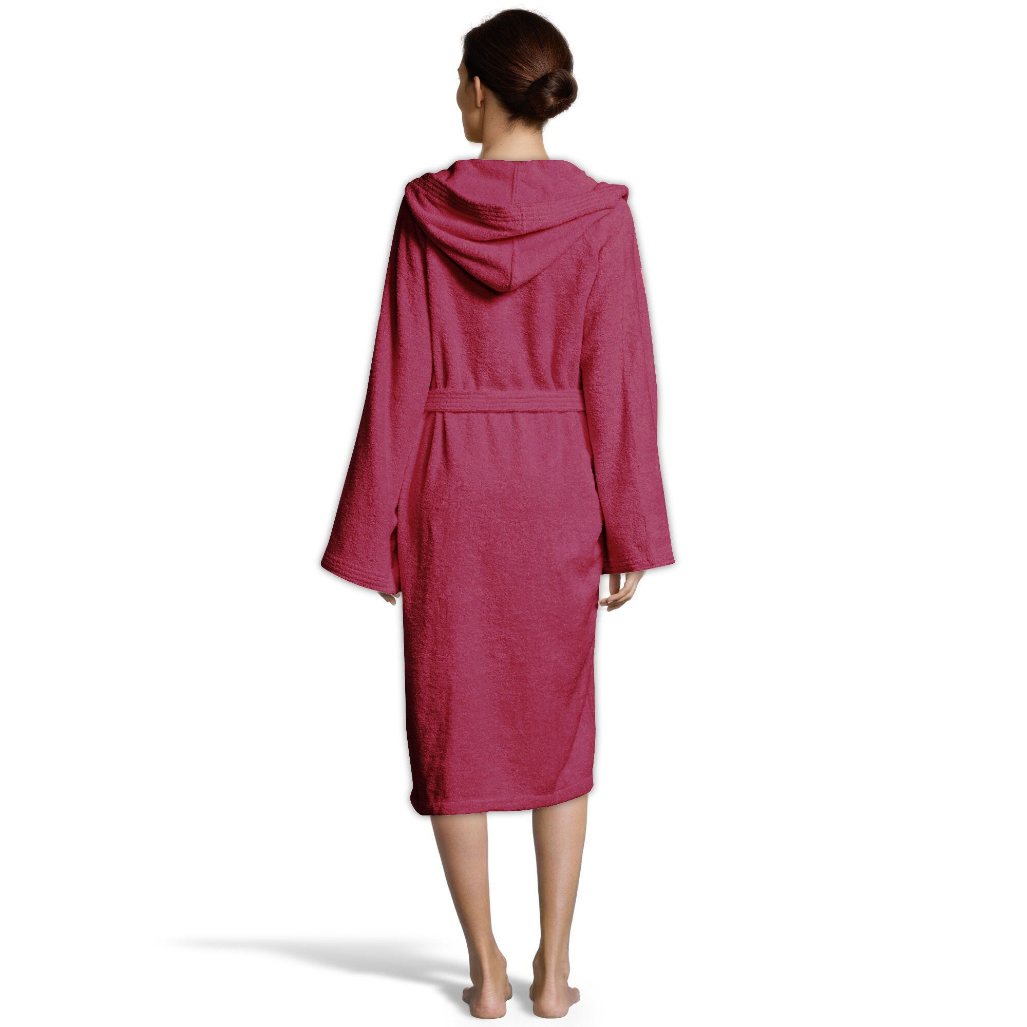 Bassetti Morbido Accappatoio 360 gr con Cappuccio 100% Cotone Uomo Donna Spugna Taglie Forti - ITALY Designed - Collezione VIVIAN - PORPORA 65