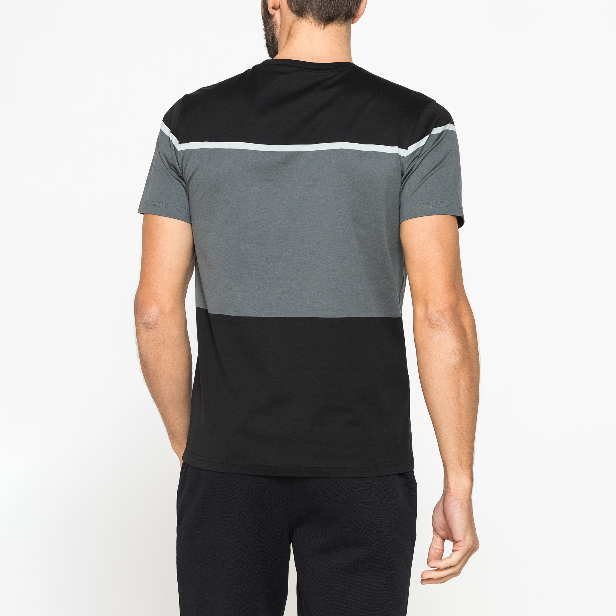 T-SHIRT A RIGHE IN COTONE MERCERIZZATO