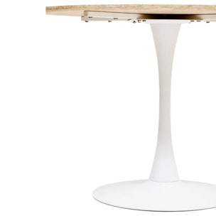 Table à manger "Elias" blanc D102x76cm